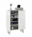HOMCOM Shoe Storage Cabinet with Soft-Close Hinges & Adjust Shelves, High Gloss