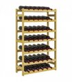 HOMCOM Free Standing Wooden Wine Rack 42 Bottles Holders, Natural