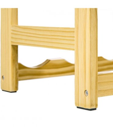 HOMCOM Free Standing Wooden Wine Rack 42 Bottles Holders, Natural
