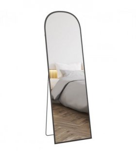 HOMCOM Full Length Mirror with Aluminium Alloy Frame Hanging or Leaning Black