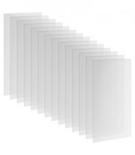 Outsunny 14 Pieces Twin-Wall Greenhouse Polycarbonate Sheets, 121 x 61 x 0.4cm