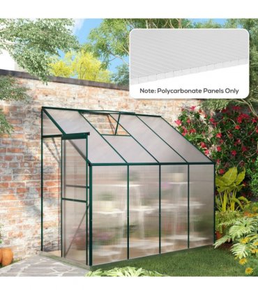 Outsunny 14 Pieces Twin-Wall Greenhouse Polycarbonate Sheets, 121 x 61 x 0.4cm