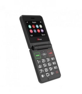 TTfone TT660 Flip Mobile Phone for Seniors - Folding Design, Big Buttons, Emergency Assistance, Long Battery Life with USB Cable O2 Pay as you go