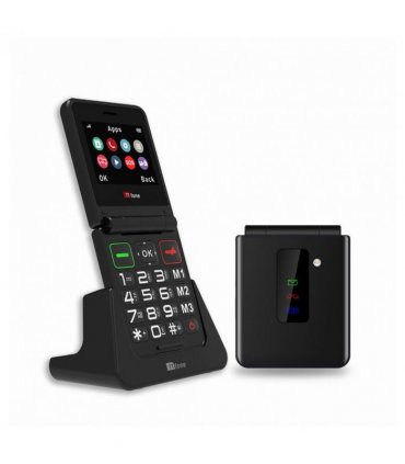 TTfone TT660 Flip Mobile Phone for Seniors - Folding Design, Big Buttons, Emergency Assistance, Long Battery Life with USB Cable O2 Pay as you go