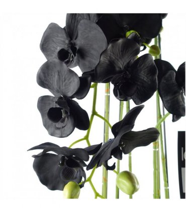 110cm Large Black Orchid Plant Artifcial 41 REAL TOUCH flowers
