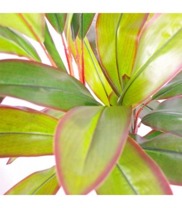 100cm Artificial Potted Dracaena Tropical Plant with Gold Metal Planter