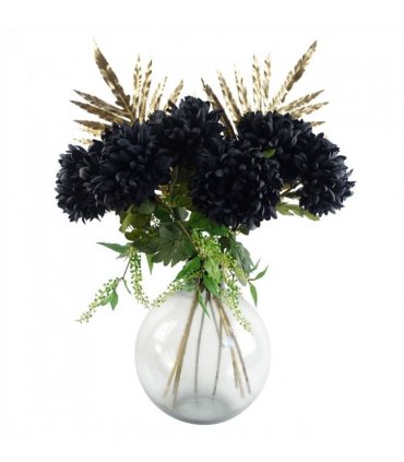 40cm Grey Smoke Bottle Glass Vase