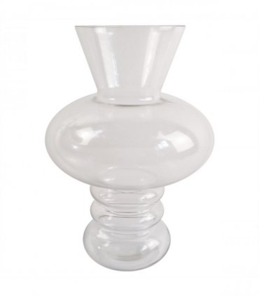 35cm Bubble Clear Glass Vase