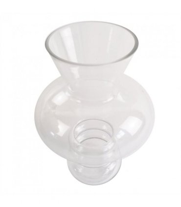 35cm Bubble Clear Glass Vase