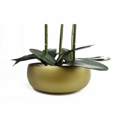 60cm Orchid Artificial Pink- Gold Ceramic Planter