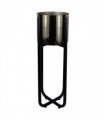 Tall Black Stand with Silver Metal Planter 62cm x 18cm