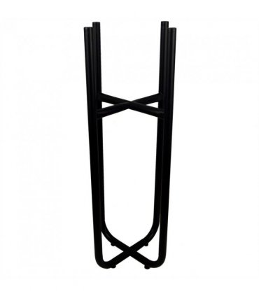 Tall Black Stand with Silver Metal Planter 62cm x 18cm