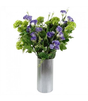 30cm Silver Dot Glass Vase