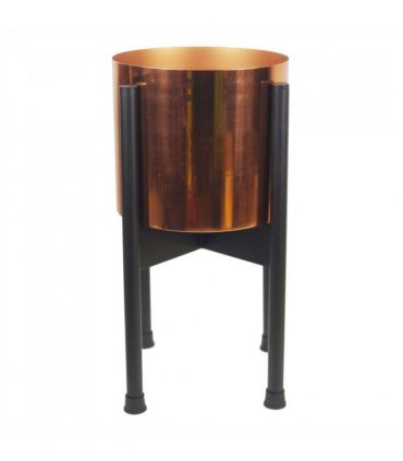 Metal Planter Plant Pot with Polished Copper Finish 20 x 18cm