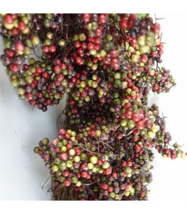 55cm Artificial Hanging Black Berries Wreath