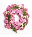 40cm Artificial Pink Floral Blossom Wreath