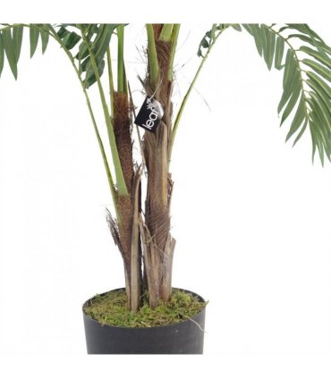 120cm Realistic Artificial palm tree with pot with Silver Metal Planter