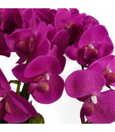 85cm Artificial Deluxe Bush Orchid Dark Pink