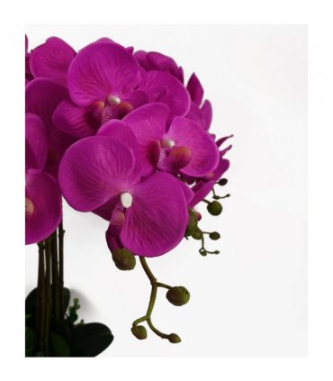 85cm Artificial Deluxe Bush Orchid Dark Pink