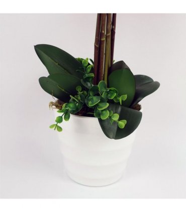 85cm Artificial Deluxe Bush Orchid Dark Pink