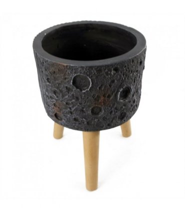 35cm x 24cm Large Lunar Black Planter