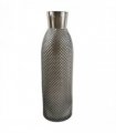 50cm Smoke Grey Diamond Tall Glass Vase