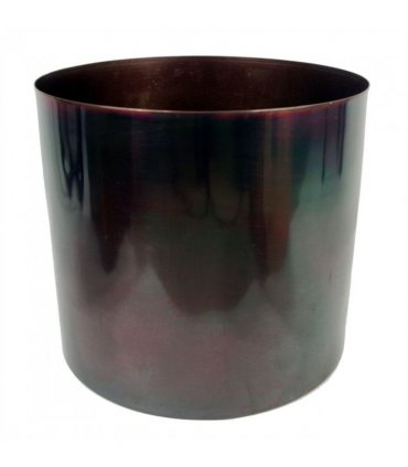 Tall Gold Stand with Iridescent Rainbow Metal Planter 62cm x 18cm