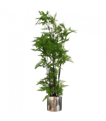 Metal Planter Plant Pot with Polished Silver Finish 20 x 18cm