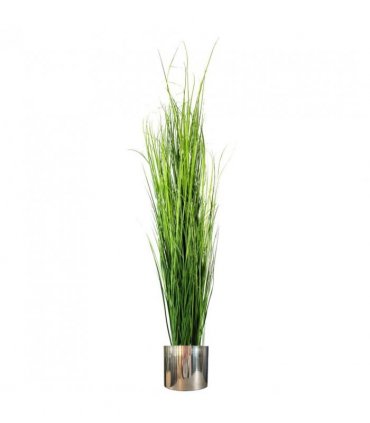 Metal Planter Plant Pot with Polished Silver Finish 20 x 18cm