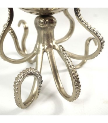 28cm Silver Metal Octopus Bowl Style Planter