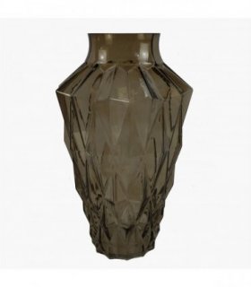 30cm Brown Geometric Glass Vase