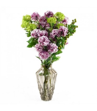 30cm Brown Geometric Glass Vase