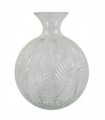 26cm Clear Fern Print Glass Bottle Vase