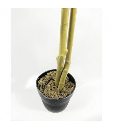 120cm (4ft) Artificial Red Ficus Tree With Gold Metal Planter