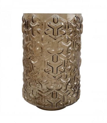 29cm Embossed Chestnut Glass Vase