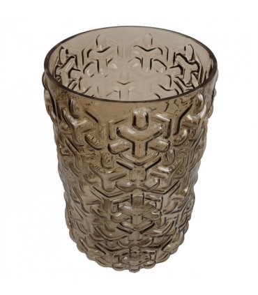 29cm Embossed Chestnut Glass Vase