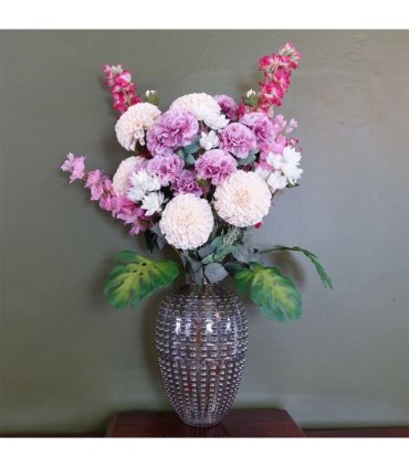 35cm Smoke Grey Bubble Vase