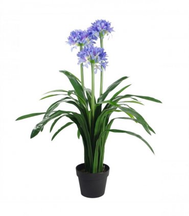 90cm Premium Artificial Agapanthus with pot BLUE