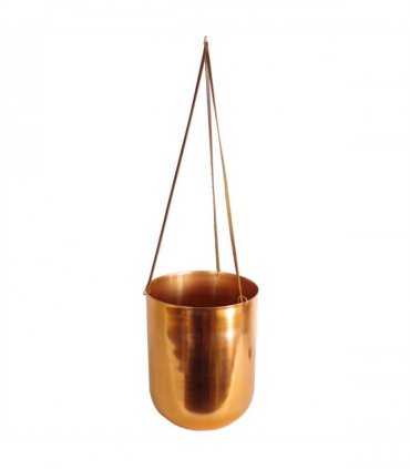 Leaf Copper Hanging Planter 18 x 22cm