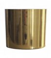Leaf Metal Planter Plant Pot with Polished Gold Finish 20 x 18cm