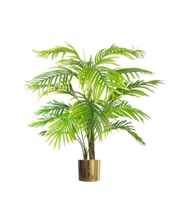 Leaf Metal Planter Plant Pot with Polished Gold Finish 20 x 18cm