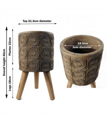 40cm x 21.5cm Zandi Flowers Composite Large Planter