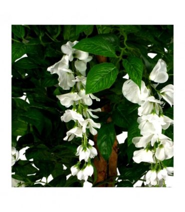 130cm Luxury Artificial Wisteria Tree White Flowers Premium Range