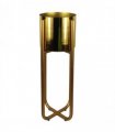 Tall Gold Stand with Gold Metal Planter 62cm x 18cm