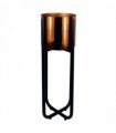 Tall Black Stand with Copper Metal Planter 62cm x 18cm