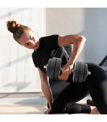 HOMCOM 30KG Adjustable Dumbbells Weight Set Hand Weight for Body Fitness