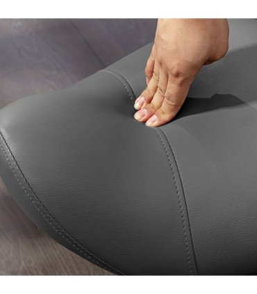 HOMCOM Saddle Stool Adjustable Rolling Salon Chair for Massage Spa Beauty Grey