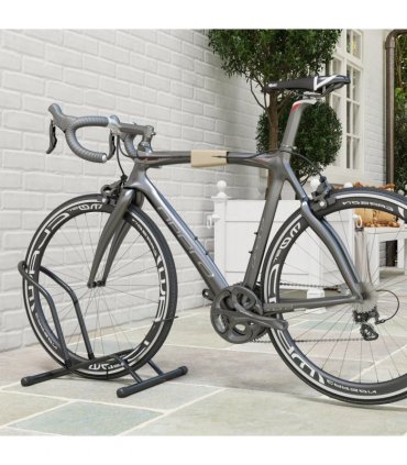 SPORTNOW Bike Stand Bicycle Storage Rack for Indoor Garages Flat Use