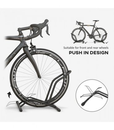 SPORTNOW Bike Stand Bicycle Storage Rack for Indoor Garages Flat Use