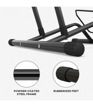 SPORTNOW Bike Stand Bicycle Storage Rack for Indoor Garages Flat Use